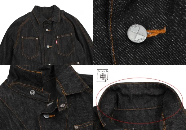 ファイナルホームFINAL HOME パッチポケットデニムジャケットセットアップ 黒M・XS K-111907_004