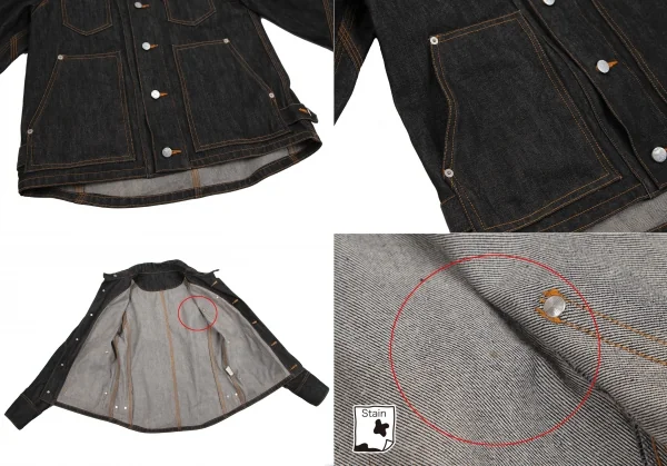 ファイナルホームFINAL HOME パッチポケットデニムジャケットセットアップ 黒M・XS K-111907_008