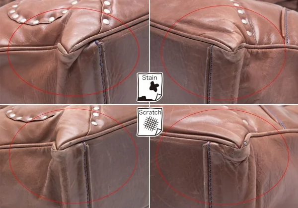 イッセイミヤケISSEY MIYAKE レザー波型切替ハンドバッグ ブラウン K-111918_013