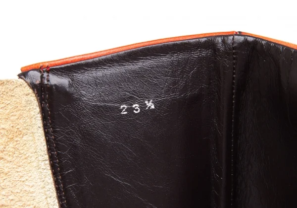 イッセイミヤケISSEY MIYAKE むらプリントレザーブーツ 赤他23.5 K-111920_017