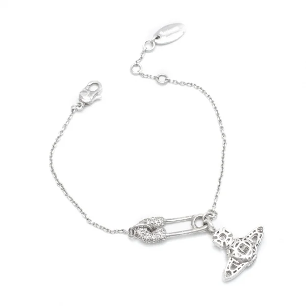 ヴィヴィアンウエストウッドVivienne Westwood Clotilde Small Bracelet セーフティピンオーブブレスレット シルバー K-111921_005