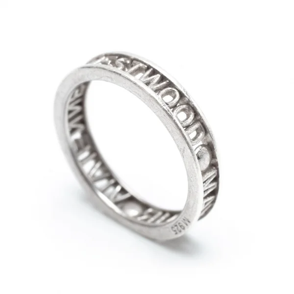 ヴィヴィアンウエストウッドVivienne Westwood Westminster ロゴ透かしリング シルバーM K-111923_006