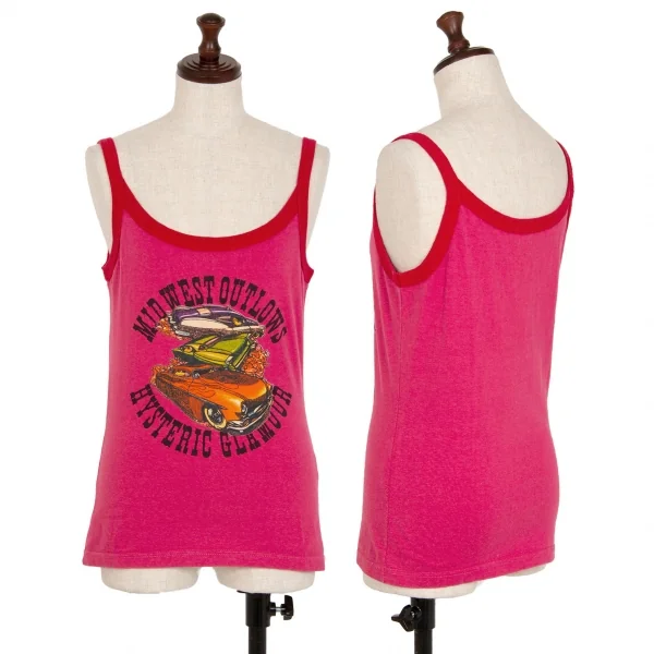 ヒステリックHysteric ホットロッドプリントタンクトップ ピンクF K-111930_001