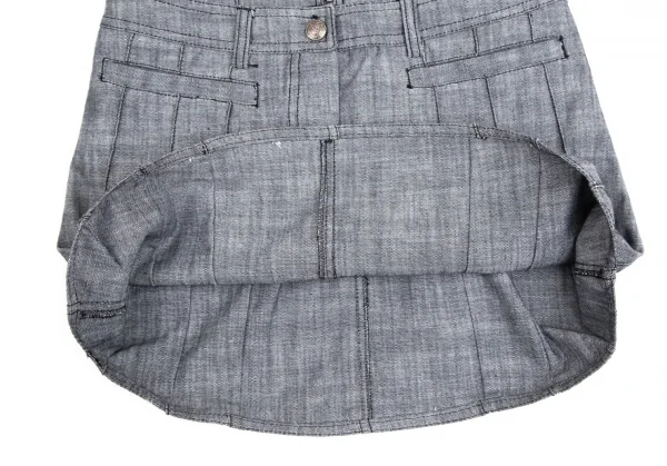 アルマーニジーンズARMANI JEANS スカートドッキングベストワンピース 紺38 K-111933_011