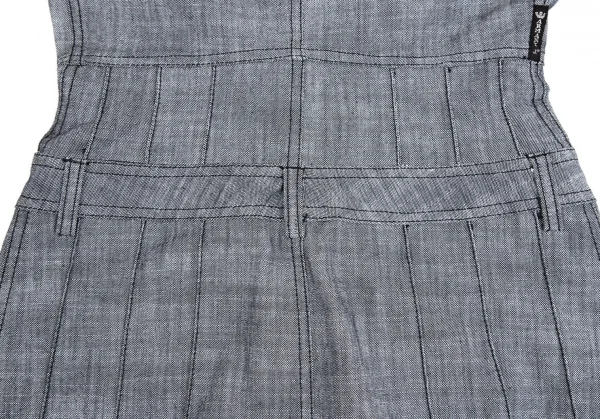 アルマーニジーンズARMANI JEANS スカートドッキングベストワンピース 紺38 K-111933_014