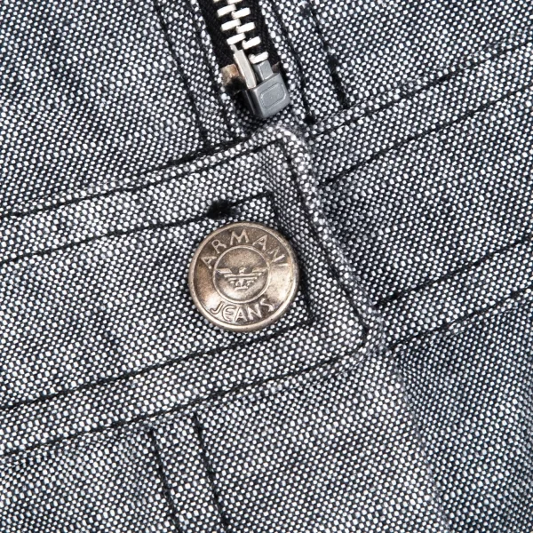 アルマーニジーンズARMANI JEANS スカートドッキングベストワンピース 紺38 K-111933_008