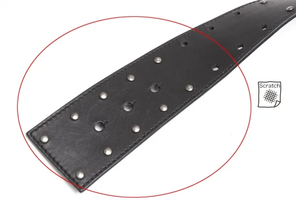 イヴサンローランYves Saint Laurent ダブルピンスタッズワイドベルト 黒 K-111940_005