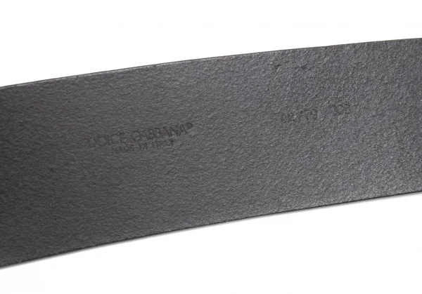 ドルチェ&ガッバーナDOLCE&GABBANA ビッグバックルレザーワイドベルト 黒42/79 K-111941_007