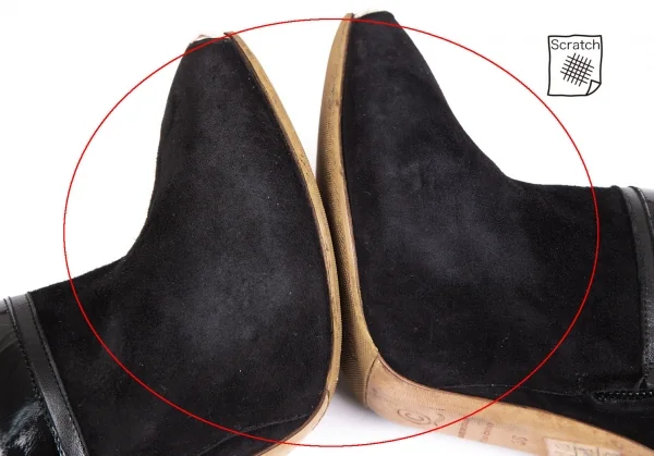 マックキュー アレキサンダーマックイーンMcQ Alexander McQUEEN ユニオンジャックデザインスウェードピンヒールアンクルブーツ 黒36(23位) K-111942_014