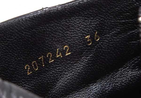 マックキュー アレキサンダーマックイーンMcQ Alexander McQUEEN ユニオンジャックデザインスウェードピンヒールアンクルブーツ 黒36(23位) K-111942_018