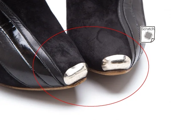 マックキュー アレキサンダーマックイーンMcQ Alexander McQUEEN ユニオンジャックデザインスウェードピンヒールアンクルブーツ 黒36(23位) K-111942_003