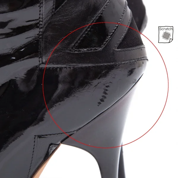 マックキュー アレキサンダーマックイーンMcQ Alexander McQUEEN ユニオンジャックデザインスウェードピンヒールアンクルブーツ 黒36(23位) K-111942_006