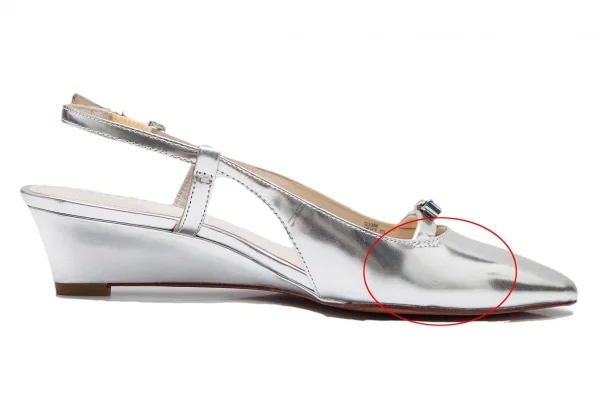 コーチCOACH フォイルレザーポインテッドトゥサンダル シルバー35(22.5位) K-111943_010