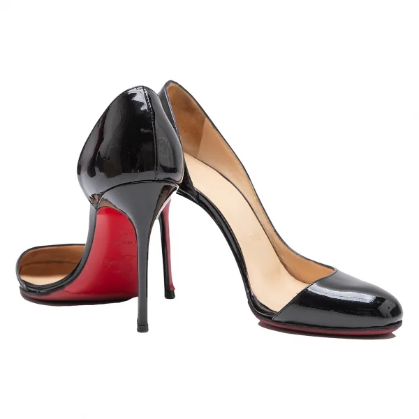 クリスチャンルブタンChristian Louboutin パテントレザーピンヒールパンプス 黒35.5(22.5) K-111944_001