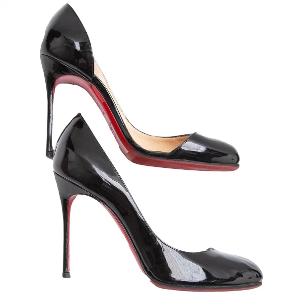 クリスチャンルブタンChristian Louboutin パテントレザーピンヒールパンプス 黒35.5(22.5) K-111944_004