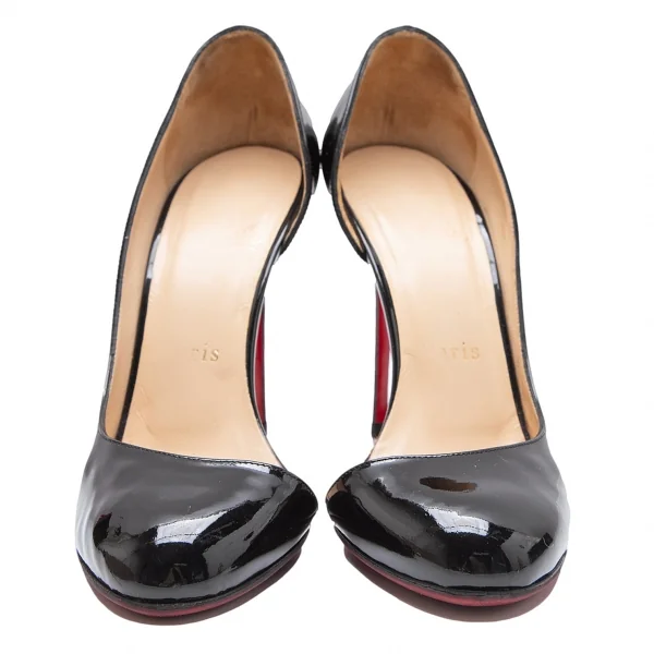 クリスチャンルブタンChristian Louboutin パテントレザーピンヒールパンプス 黒35.5(22.5) K-111944_005