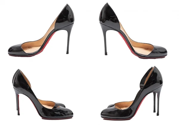 クリスチャンルブタンChristian Louboutin パテントレザーピンヒールパンプス 黒35.5(22.5) K-111944_007