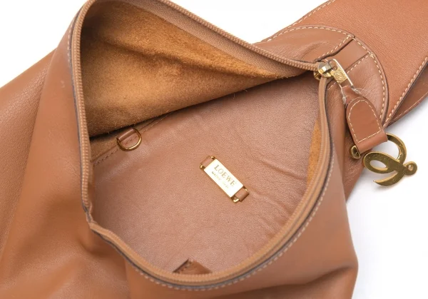 ロエベLOEWE レザーワンショルダーバッグ ブラウン K-111948_015