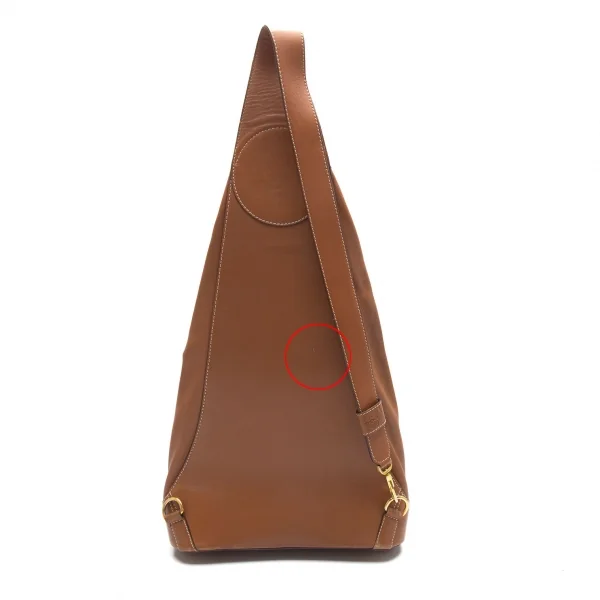 ロエベLOEWE レザーワンショルダーバッグ ブラウン K-111948_007