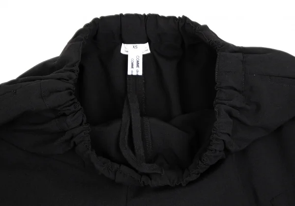 コムコム コムデギャルソンCOMME des GARCONS ウールトロタックワイドクロップドパンツ 黒XS K-111951_005