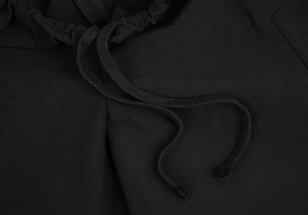 コムコム コムデギャルソンCOMME des GARCONS ウールトロタックワイドクロップドパンツ 黒XS K-111951_006