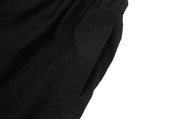 コムコム コムデギャルソンCOMME des GARCONS ウールトロタックワイドクロップドパンツ 黒XS K-111951_007