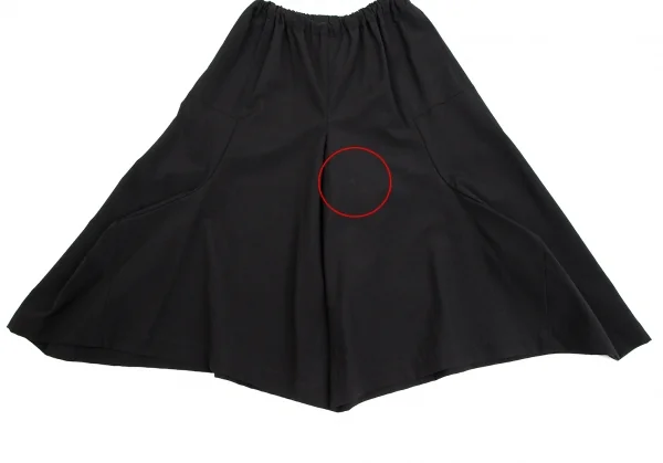 コムコム コムデギャルソンCOMME des GARCONS ウールトロタックワイドクロップドパンツ 黒XS K-111951_008