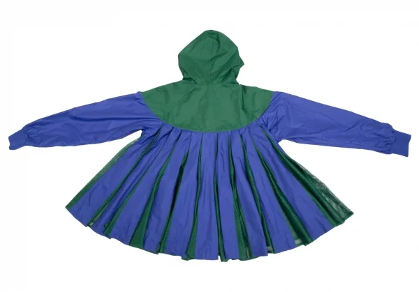 ナイキラボ×サカイNIKELab×sacai バックプリーツメッシュ切替ウインドブレーカー 青緑XXS K-111961_013