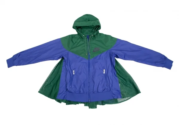 ナイキラボ×サカイNIKELab×sacai バックプリーツメッシュ切替ウインドブレーカー 青緑XXS K-111961_002