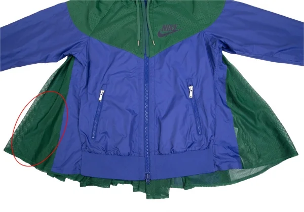 ナイキラボ×サカイNIKELab×sacai バックプリーツメッシュ切替ウインドブレーカー 青緑XXS K-111961_009