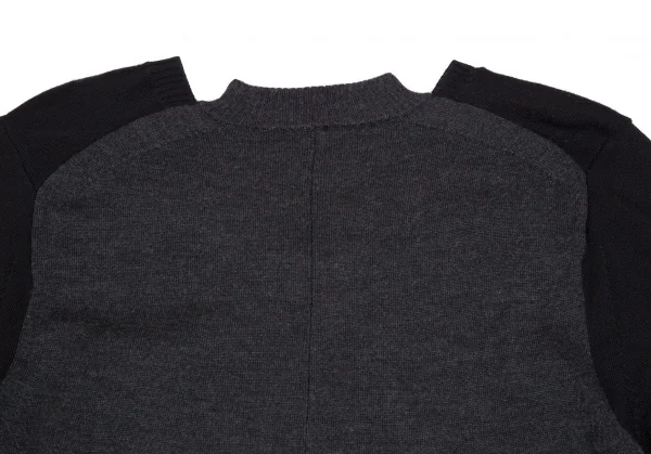 サカイsacai レースレイヤード切替ニットワンピース 黒1 K-111963_013