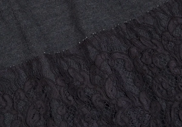 サカイsacai レースレイヤード切替ニットワンピース 黒1 K-111963_015