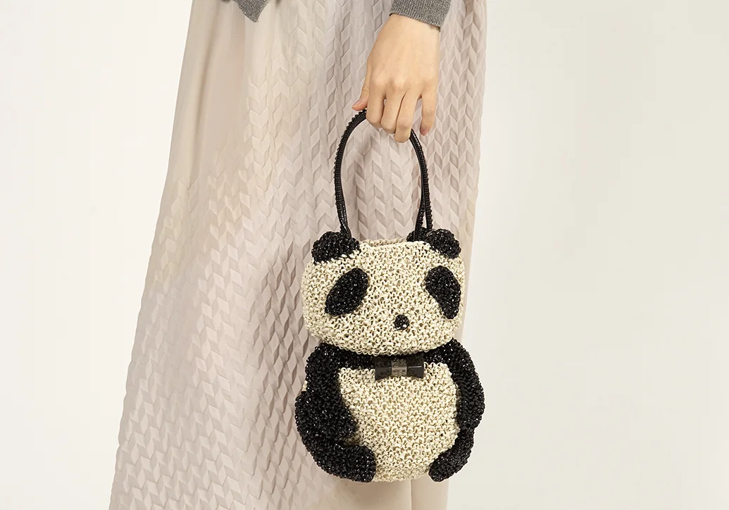 アンテプリマANTEPRIMA アニマーレ パンダワイヤーバッグ オフ黒