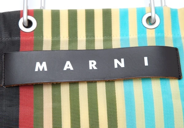 マルニMARNI ストライプメッシュトートバッグ マルチ K-111968_013