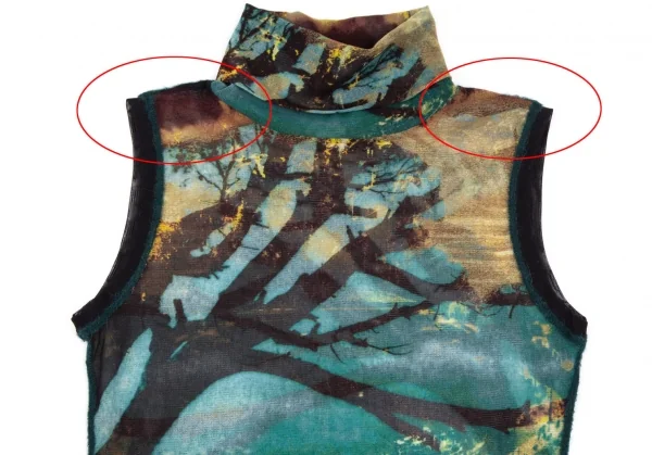 ジャンポールゴルチエ ファムJean Paul GAULTIER FEMME グラフィックプリントパワーネットタートルネックタンクトップ マルチ40 K-111989_003
