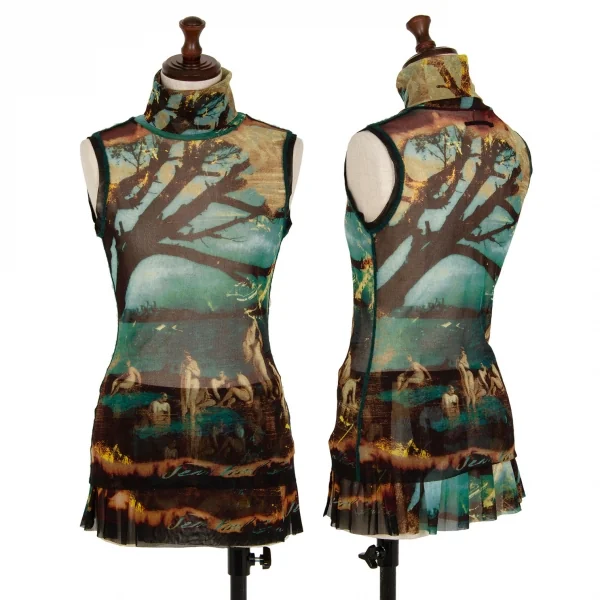 ジャンポールゴルチエ ファムJean Paul GAULTIER FEMME グラフィックプリントパワーネットラップスカート マルチ40 K-111990_013