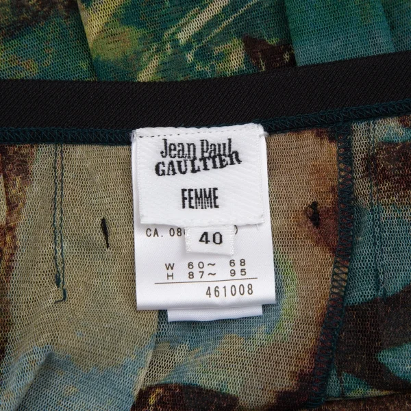 ジャンポールゴルチエ ファムJean Paul GAULTIER FEMME グラフィックプリントパワーネットラップスカート マルチ40 K-111990_016