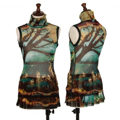 ジャンポールゴルチエ ファムJean Paul GAULTIER FEMME グラフィックプリントパワーネットセットアップ マルチ
