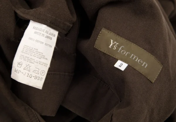 ワイズフォーメンY's for men バイオ加工コットンジャケット 茶2 K-111992_019