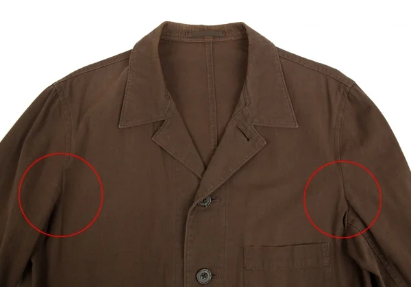 ワイズフォーメンY's for men バイオ加工コットンジャケット 茶2 K-111992_002