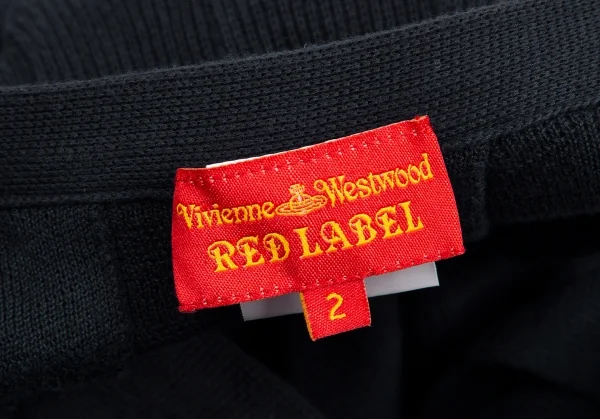 ヴィヴィアンウエストウッド レッドレーベルVivienne Westwood Red Label コットンニットラップミニスカート 紺2 K-111998_015