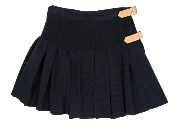 ヴィヴィアンウエストウッド レッドレーベルVivienne Westwood Red Label コットンニットラップミニスカート 紺2 K-111998_009