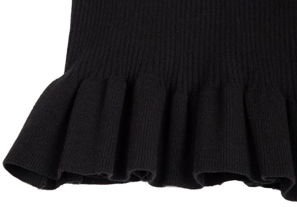 ワイズフォーリビングY's for living 裾フリルリブニットベアトップ 黒F K-112004_004