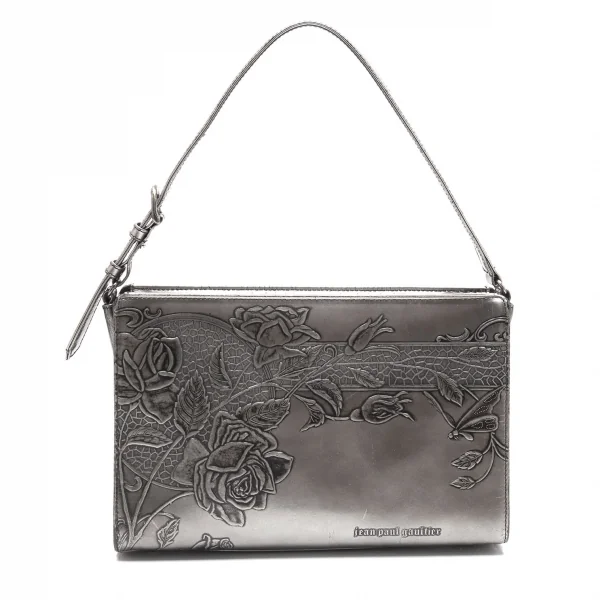 ジャンポールゴルチエJean Paul GAULTIER ニューローズハンドバッグ シルバー K-112008_001