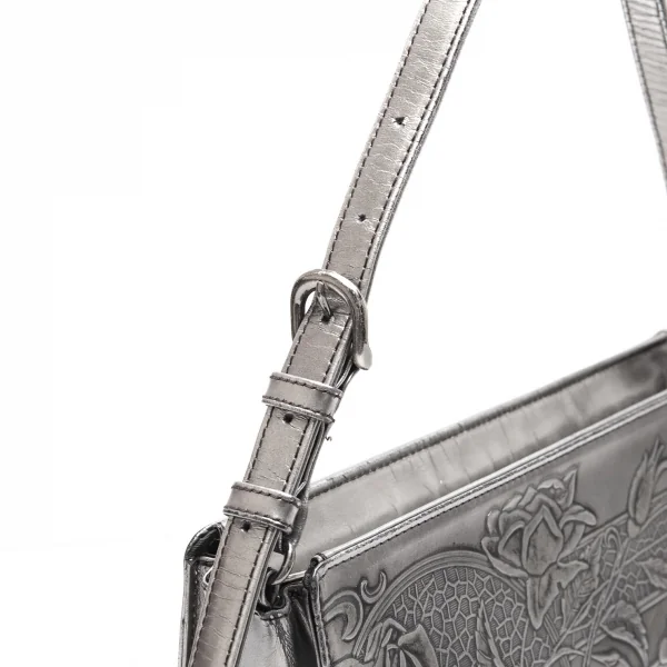 ジャンポールゴルチエJean Paul GAULTIER ニューローズハンドバッグ シルバー K-112008_005