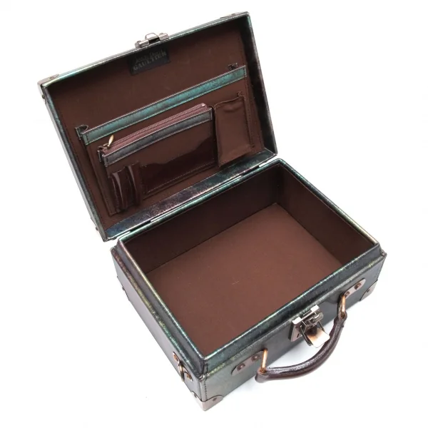 ジャンポールゴルチエJean Paul GAULTIER Vサイバーミニトランクバッグ 玉虫カーキ K-112009_012