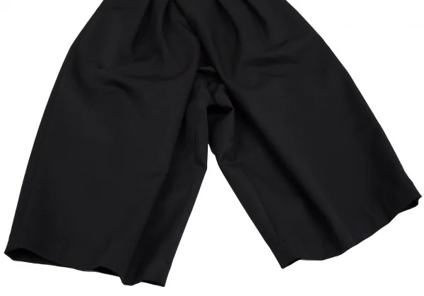 コムコム コムデギャルソンCOMME des GARCONS ウールポリサルエルクロップドワイドパンツ 黒XS K-112012_010