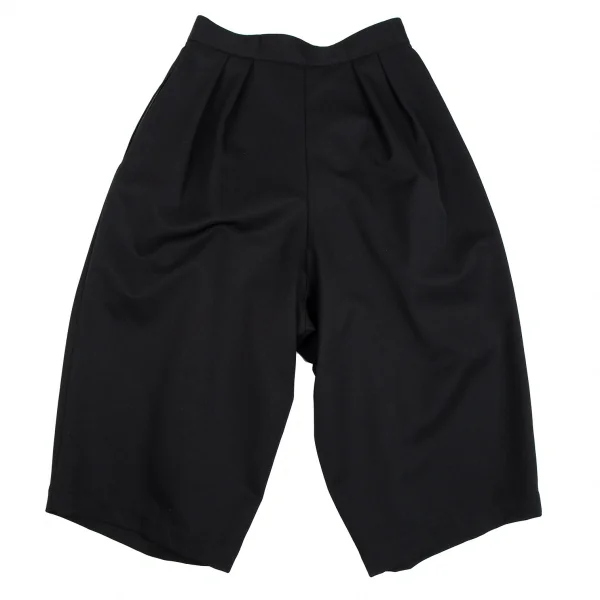 コムコム コムデギャルソンCOMME des GARCONS ウールポリサルエルクロップドワイドパンツ 黒XS K-112012_012