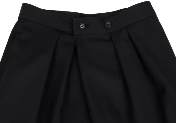 コムコム コムデギャルソンCOMME des GARCONS ウールポリサルエルクロップドワイドパンツ 黒XS K-112012_002