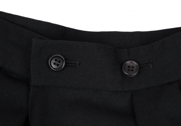 コムコム コムデギャルソンCOMME des GARCONS ウールポリサルエルクロップドワイドパンツ 黒XS K-112012_003